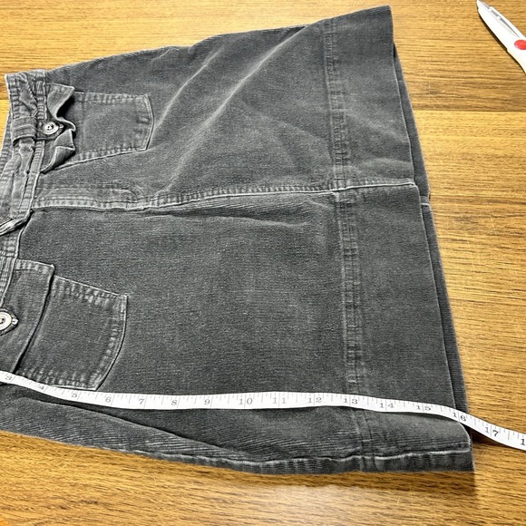 Patagonia Womens Gray Organic Corduroy A-line Short Skirt Pockets Size 4 Y2K - Picture 9 of 13